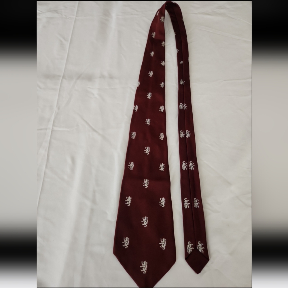 Topman red lion polyester mens tie #D016